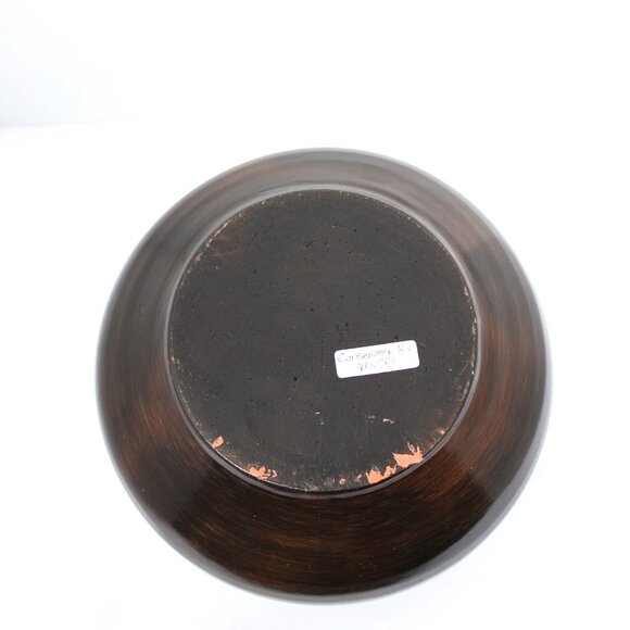 MEXICAN FOLK ART BURNISHED CLAY POTTERY POT HAND-PAINTED FLORAL RED GREEN WHITE - Picture 7 of 8